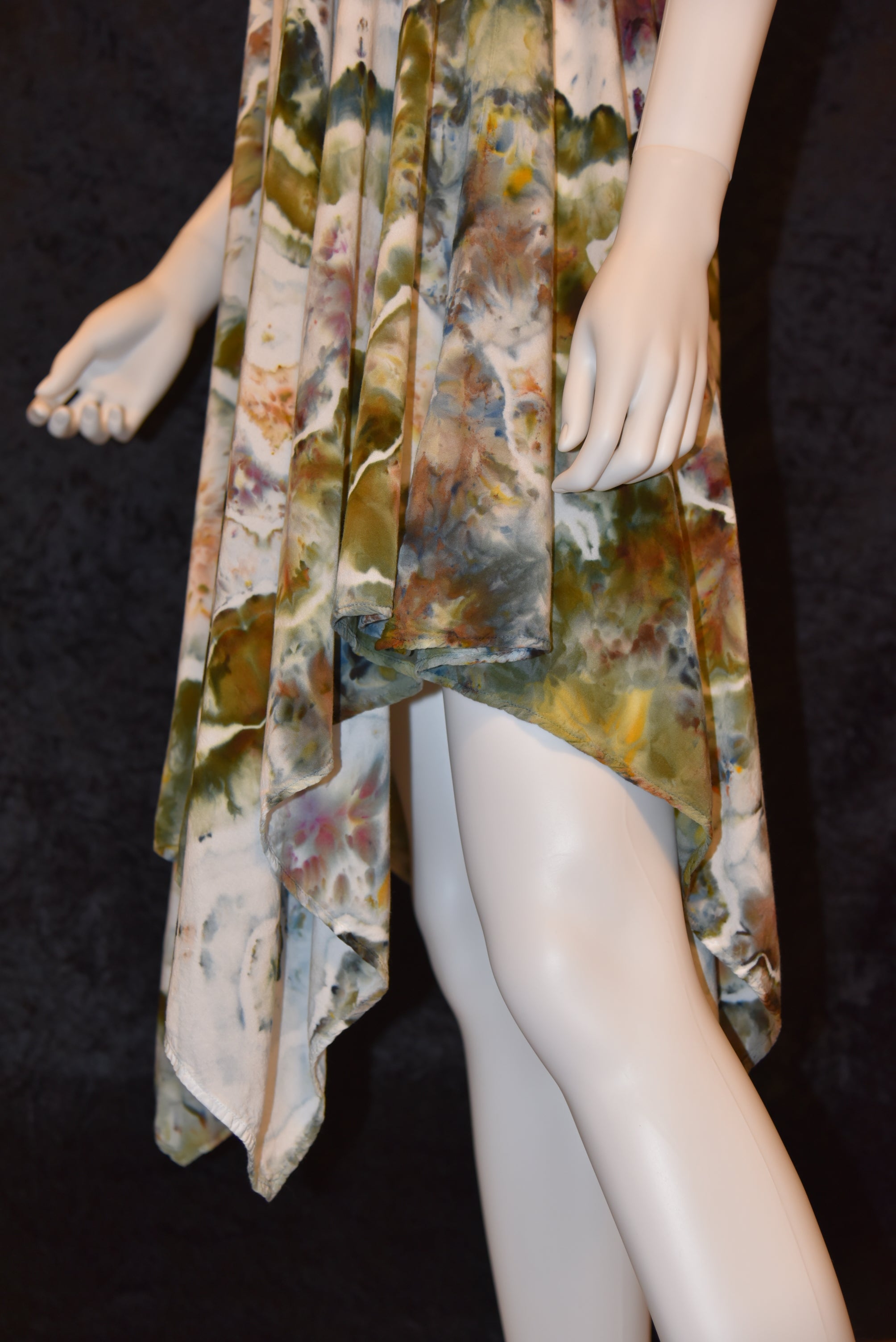 XL - Women's Festival Skirt/Dress - Earth Tone Geode Pattern