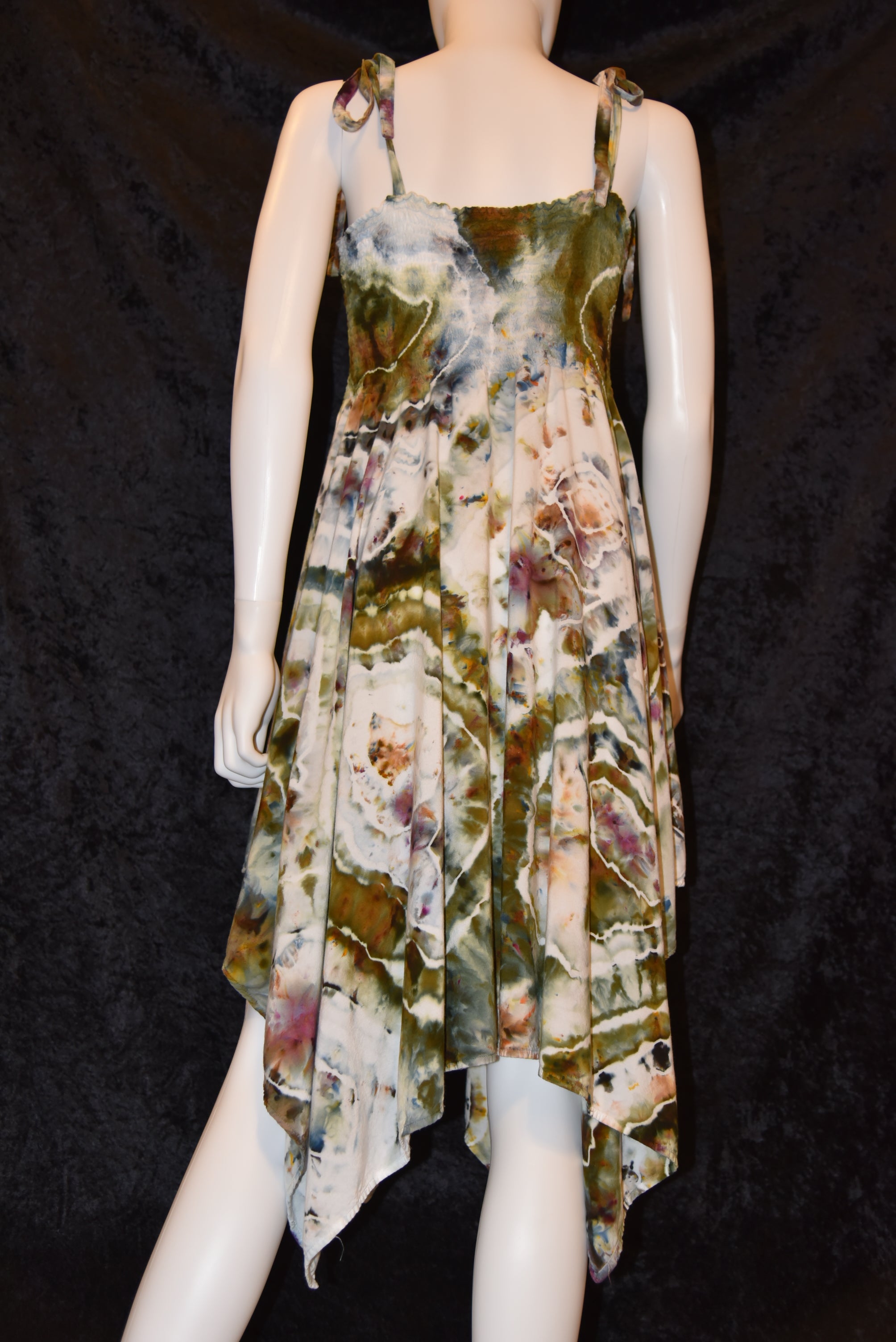 XL - Women's Festival Skirt/Dress - Earth Tone Geode Pattern