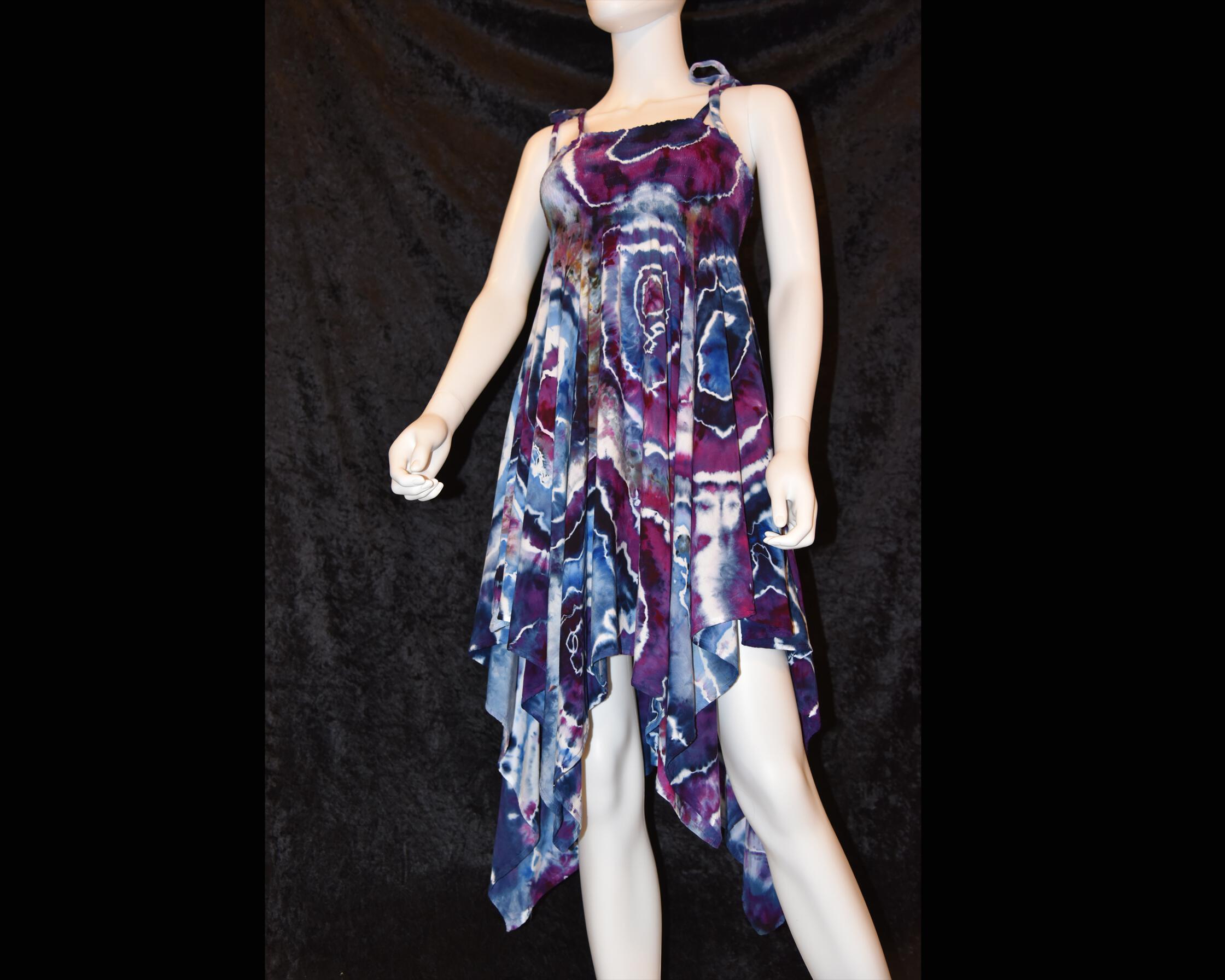 S - Women's Festival Skirt/Dress - Purple Geode