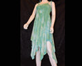 S - Women's Festival Skirt/Dress - Seafoam Green spirals