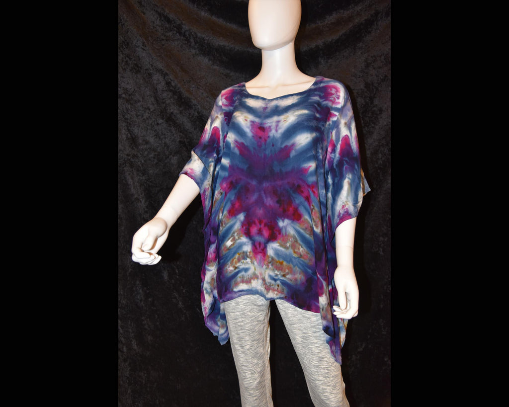 Poncho - One Size - Diamond Stripes