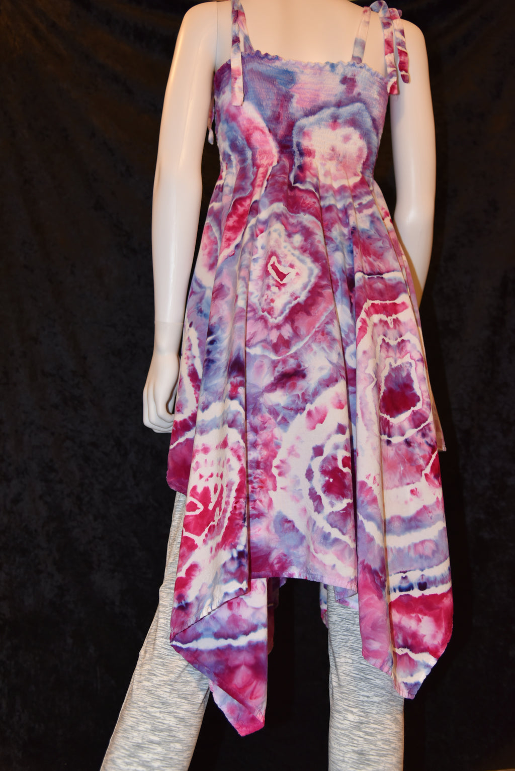 L - Women's Festival Skirt/Dress - Pink Purple Geode
